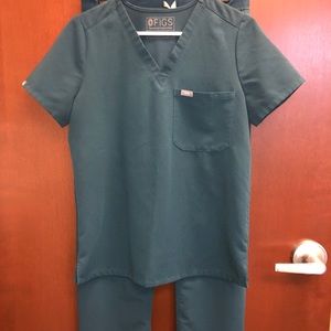 Figs small scrub set, Limited Edition Caribbean Blue